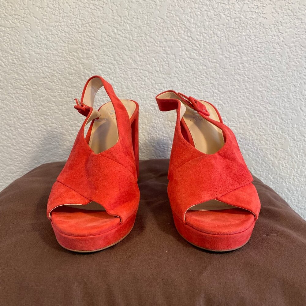 Vince Camuto Red Suede Platforms
